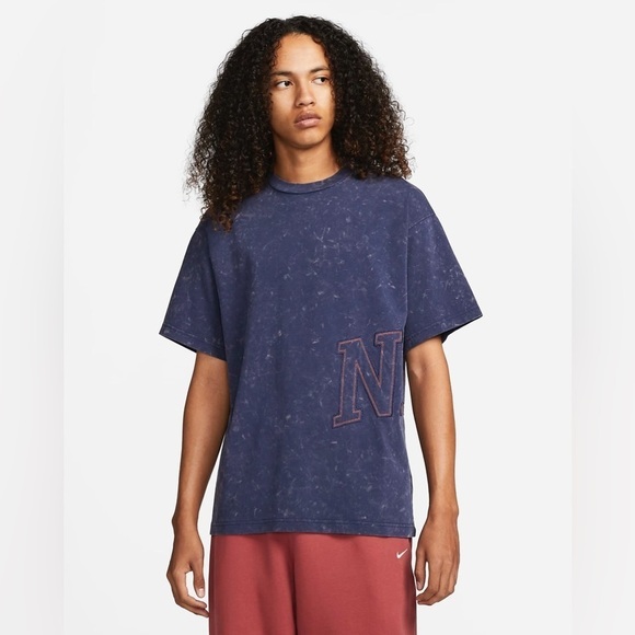 Nike Fadeaway Shirt in Blue and Orange - Picture 1 of 10